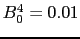 $ B_0^2 = 0.2$