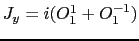 $ J_y = i (O_1^1 + O_1^{-1})$
